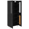 vidaXL Highboard Crni hrast 69,5 x 34 x 90 cm Konstruirano drvo