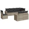 vidaXL 8-dijelni set vrtnih sofa od poliratana s jastucima svjetlosivi