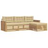 vidaXL Set vanjskih sofa 4 kom. Bijela i bež