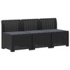 vidaXL Dvosjedni vrtni sofa s jastucima u ratan izgledu 3-sjedalo PP