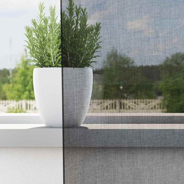 vidaXL Voile zavjese s džepovima za šipke 2 kom crne