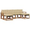vidaXL Set vanjskih sofa s jastukom 6 pcs Prirodna i bež