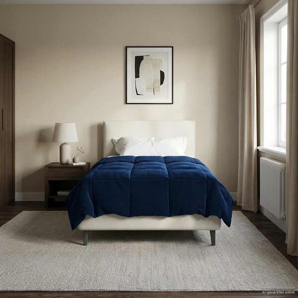 vidaXL Puni pokrivač za cijelu godinu Tamno plava 155 x 200 cm