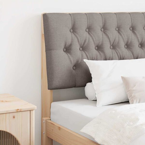 vidaXL Tapecirani uzglavlje Sivo-smeđa 100 cm Čvrsto borovo drvo