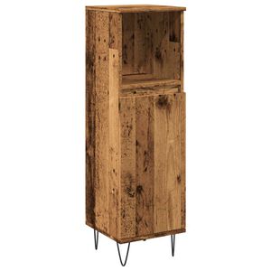 vidaXL Kupaonski ormarić staro drvo 30x30x100 cm konstruirano drvo
