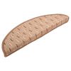 vidaXL Tepisi za stepenice 15 kom smeđi 65x21x4 cm