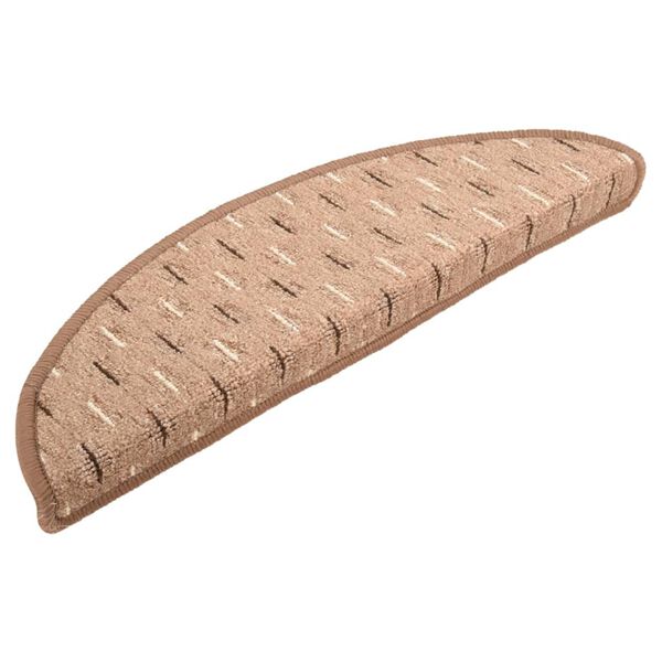 vidaXL Tepisi za stepenice 15 kom smeđi 65x21x4 cm