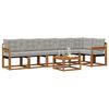 vidaXL Set vanjskih sofa s jastukom 7 pcs Prirodna i svijetlo siva