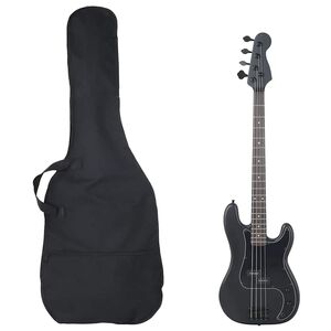 vidaXL Električna bas gitara za početnike s torbom crna 4/4 46 "