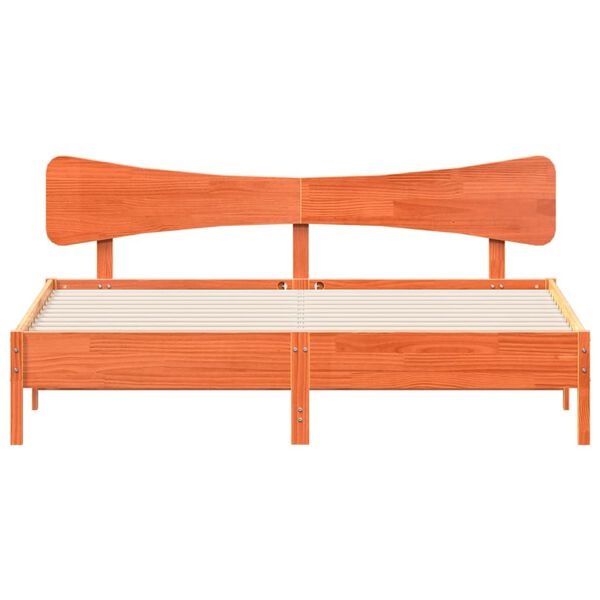 vidaXL Okvir kreveta bez madraca vo&scaron;tano smeđi 200x200 cm od borovine