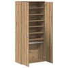 vidaXL Highboard hrast artisan 80 x 39 x 178 cm Konstruirano drvo