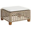 vidaXL Vrtni stolac s jastukom bež 63,5x56x32 cm poliratan