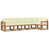 vidaXL Set vanjskih sofa s jastukom 6 pcs Prirodna i krem