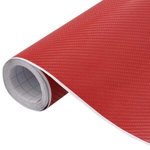 vidaXL Folija za automobil 4D crvena 100 x 150 cm