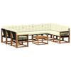 vidaXL Set vanjskih sofa s jastukom 10 pcs Prirodna i krem
