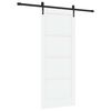 vidaXL Klizna vrata ORKDAL Bijela i crna 83 x 202 cm Masivna borovina