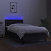 vidaXL Krevet box spring s madracem LED crni 90x190 cm od tkanine