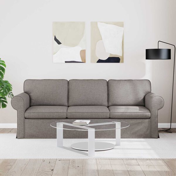 vidaXL Sofa 180cm Sivo-smeđa Metal