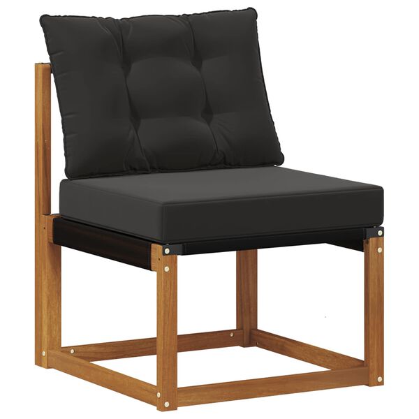 vidaXL Set vanjskih sofa s jastukom 8 pcs Prirodna i crna