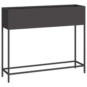 vidaXL Povi&scaron;eni Vrtni Planter Crna 100 x 26 x 82 cm Čelik