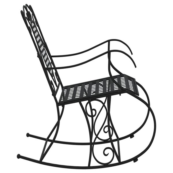 vidaXL Klupa za ljuljanje 84 cm crna čelična