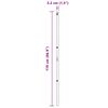 vidaXL Stup za ogradu 52 pcs Siva 3,2 x 3,2 x 170 cm