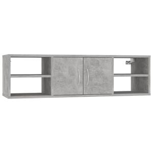vidaXL Zidna polica boja betona 102 x 30 x 29 cm konstruirano drvo
