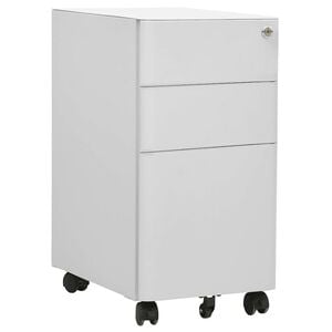 vidaXL Mobilni ormarić za spise svjetlosivi 30 x 45 x 59 cm čelični