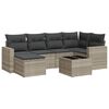 vidaXL 7-dijelni set vrtnih sofa svjetlosivi od poliratana