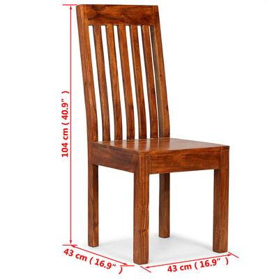 vidaXL Blagovaonske stolice od masivnog drva i šišama 6 kom moderne