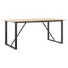vidaXL Blagovaonski stol O-oblika 180x90x75 cm od borovine i čelik