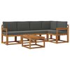 vidaXL Set vanjskih sofa 6 kom. Prirodna i antracit
