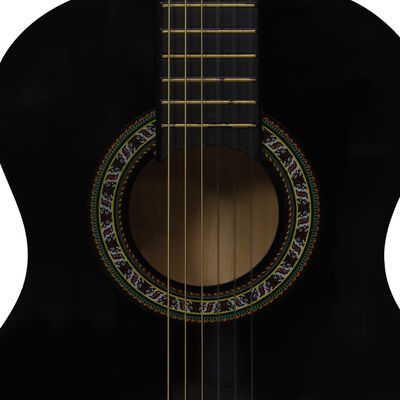 vidaXL Klasična gitara za početnike i djecu crna 1/2 34"