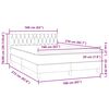 vidaXL Box Spring krevet s madracem i LED crni 160x210 cm bar&scaron;unasti