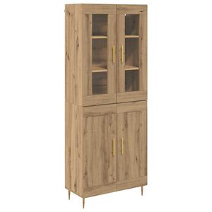 vidaXL Highboard 2 pcs Umjetnički hrast Konstruirano drvo