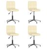 3087638 vidaXL Swivel Dining Chairs 4 pcs Cream Faux Leather (334409&times;2)
