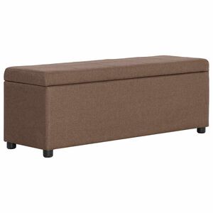 vidaXL Klupa s pretincem za pohranu 116 cm smeđa poliesterska