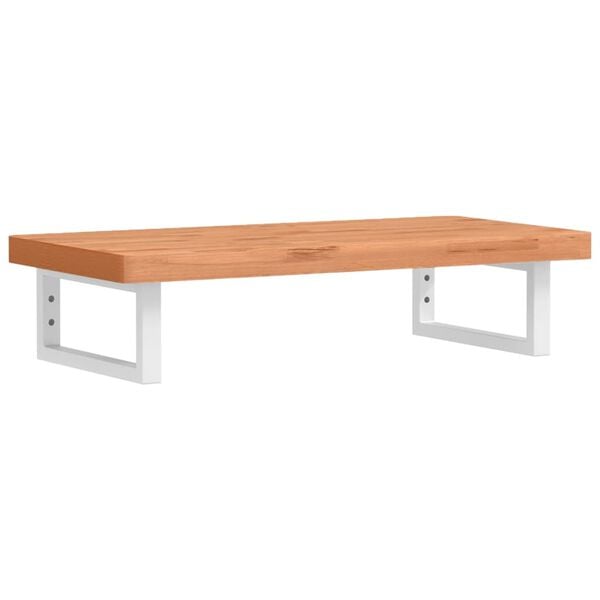 vidaXL Zidna polica za umivaonik od čelika i masivne bukovine