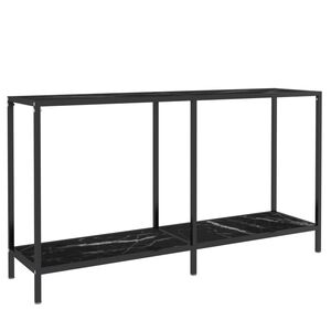 vidaXL Konzolni stol crni 140 x 35 x 75,5 cm od kaljenog stakla