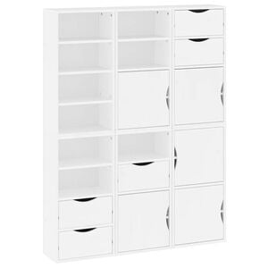 vidaXL Bočni ormarići 6 kom ODDA bijeli 40x24x79 cm puno drvo bor