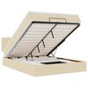 vidaXL Otomanski krevet s madracem i LED krem 140x190 cm tkanine