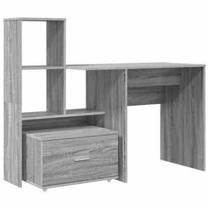 vidaXL Stol Siva Sonoma Konstruirano drvo 131,5 x 50 x 106,5 cm