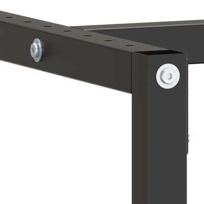 vidaXL Okvir za radni stol mat crni i mat crveni 220x57x79 cm metalni