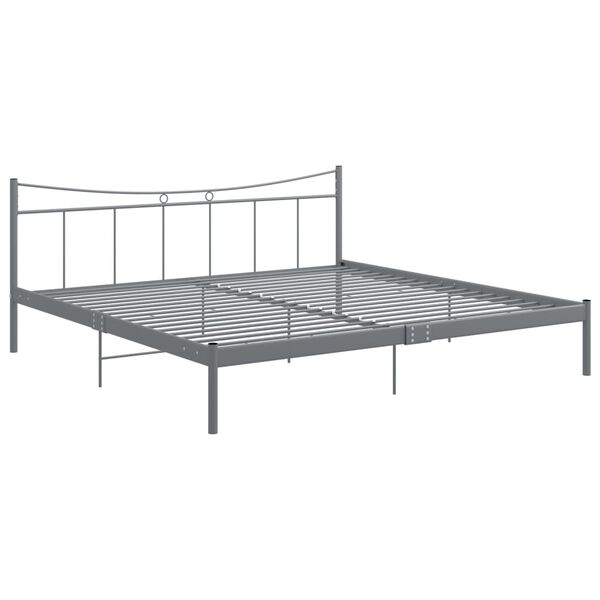 vidaXL Okvir za krevet sivi metalni 200 x 200 cm