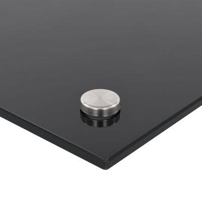 vidaXL Kuhinjska zaštita od prskanja crna 100 x 50 cm kaljeno staklo