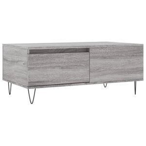 vidaXL Stolić za kavu boja sivog hrasta 90x50x36,5cm konstruirano drvo