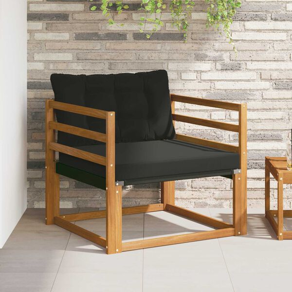 vidaXL Set vanjskih sofa Čvrsto drvo akacije i Textilene Prirodna