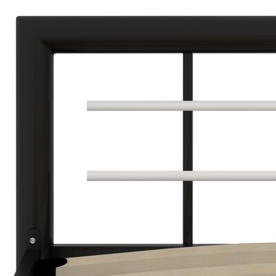 vidaXL Okvir za krevet crno-bijeli metalni 120 x 200 cm