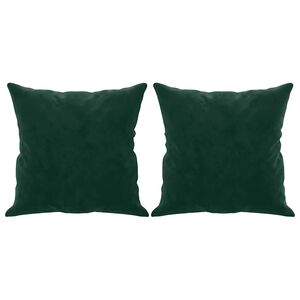 vidaXL Ukrasni jastuci 2 kom tamnozeleni 40 x 40 cm bar&scaron;unasti