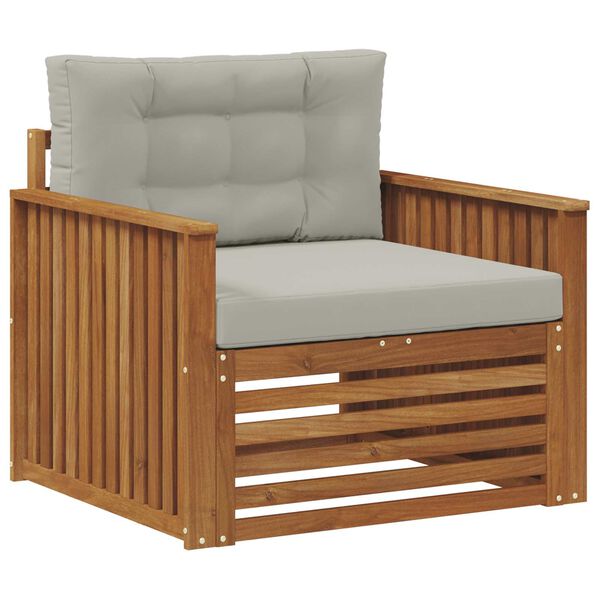 vidaXL Set vanjskih sofa Čvrsto drvo akacije i poliester Prirodna